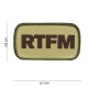 Patch 3D PVC "RTFM" avec velcro, 101 Inc