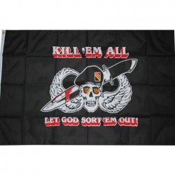Drapeau "Kill em all let God sort", 101 Inc