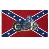 Drapeau Rebel avec moto