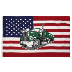 Drapeau "USA avec camion", 101 Inc