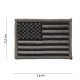Patch tissus "USA" silver avec velcro, 101 Inc