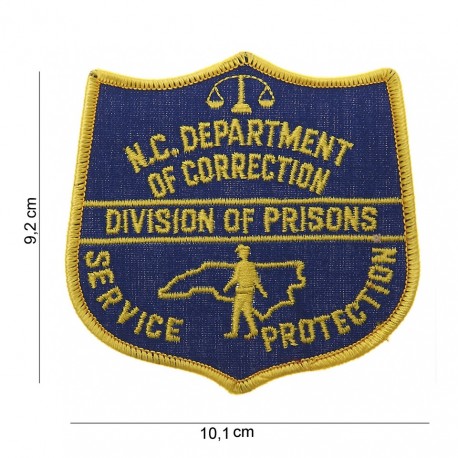 Patch tissus "N.C. department of correction protection serv", 101 Inc