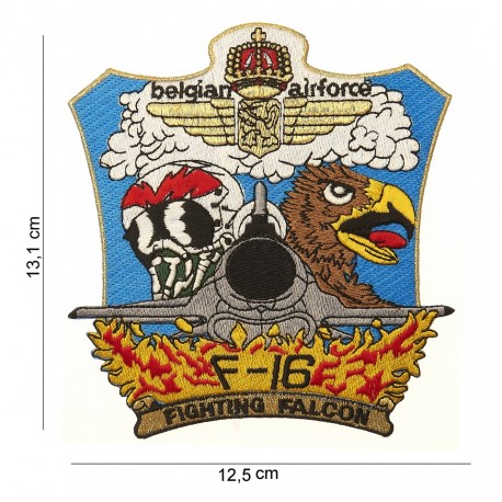 Patch tissus "Belgian airforce F-16", 101 Inc