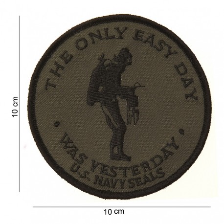 Patch tissu (à coudre) The only easy day US navy seals de la marque 101 Inc (442306-686)
