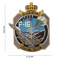 Patch tissus "Belgian airforce F-16", 101 Inc