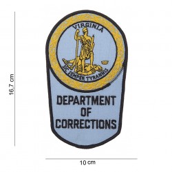 Patch tissus "Department of corrections Virginia", 101 Inc