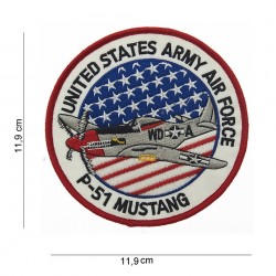 Patch tissu United States Army Airforce P-51 Mustang de la marque 101 Inc (442306-752)