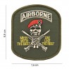 Patch tissu Airborne crâne et béret