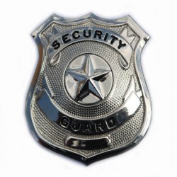 Badge "Security guard" silver, 101 Inc