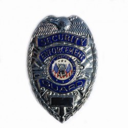 Badge "Security enforcement" silver, 101 Inc