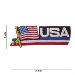 Patch tissus Drapeau USA ondulé