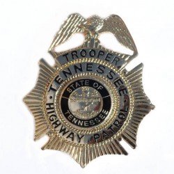 Badge "Trooper Tennessee highway patrol" doré, 101 Inc