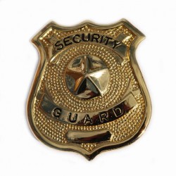 Badge "Security guard" doré, 101 Inc