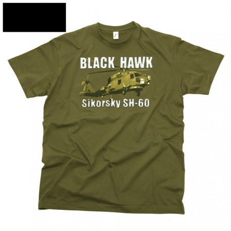 T-shirt "Black hawk sikorsky SH-60" - Différents coloris, 101 Inc