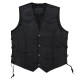 Gilet en cuir noir, 101 Inc