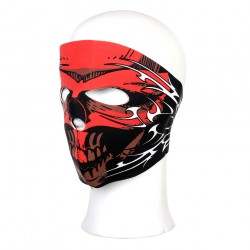 Masque néoprène intégral "Red skull white lines" | 101 Inc