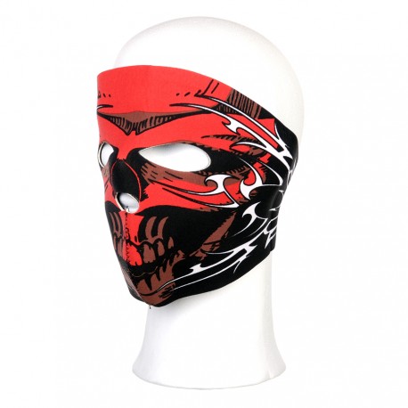 Masque néoprène intégral "Red skull white lines" | 101 Inc