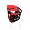 Masque néoprène intégral Red skull white lines