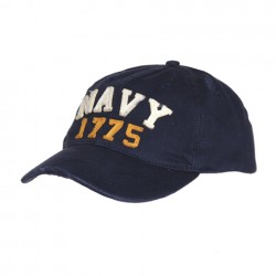 Casquette délavée Navy 1775 bleu