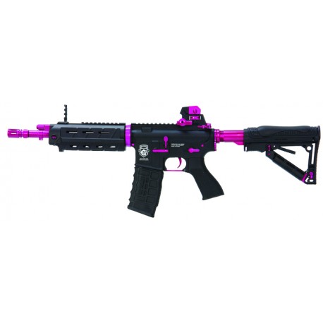 Réplique airsoft GR4 G26 femme fatale rose et noir électrique blow back | G&G