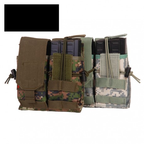 Poche tactique pour 2 chargeurs avec système molle - Différents coloris et camouflages | 101 Inc