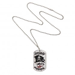 Plaque militaire Jolly Rogers chrome