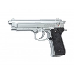 Réplique airsoft M92 FS chrome ressort | ASG