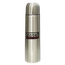 Bouteille thermos 1 litre en acier chrome de la marque Fosco (349507)