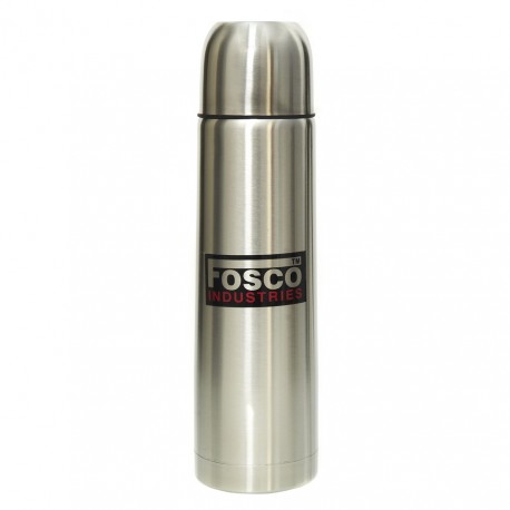 Bouteille thermos 1 litre en acier chrome de la marque Fosco (349507)