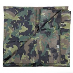 Bâche camouflage woodland 3 x 3,8 m