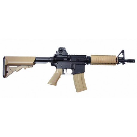 Airsoft - Réplique Colt M4 A1 CQB noir et tan, électrique non blow back | Cybergun
