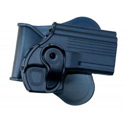 Holster de ceinture rigide noir droitier pour type PT24/7 | Swiss Arms