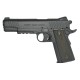 Réplique airsoft - Colt 1911 rail gun noir CO2 non blow back (métal et ABS - Culasse métal) de la marque Cybergun (180314)