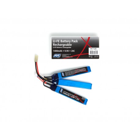 Batterie Li-Fe 3 sticks 9,9 V - 1400 mAh | ASG