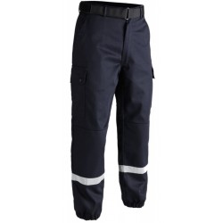 Pantalon F2 avec bandes rétro-réfléchissantes bleu | T.O.E