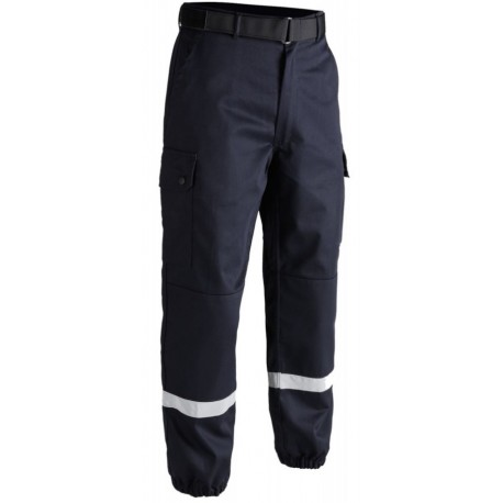 Pantalon F2 avec bandes rétro-réfléchissantes bleu | T.O.E