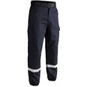 Pantalon F2 avec bandes rétro-réfléchissantes bleu