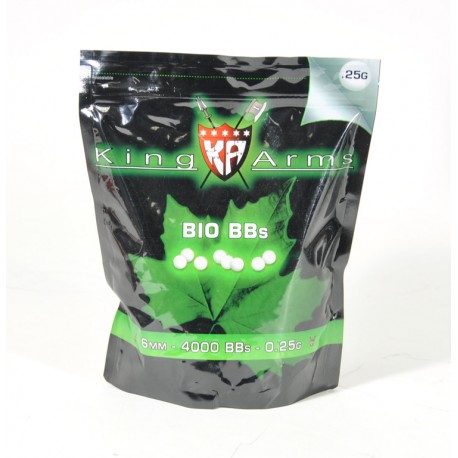 Billes airsoft biodégradables 0.25 gramme en sachet de 1 kg de la marque Swiss arms