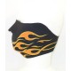 Masque néoprène demi flamme noir et orange